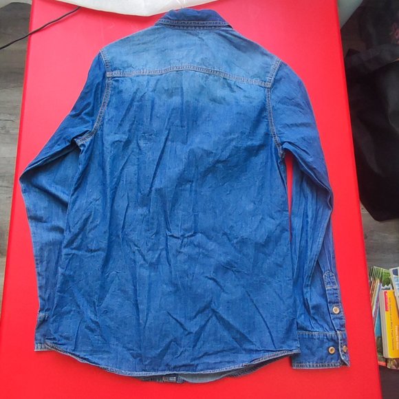 Warehouse One denim button down shirt men's size XS - Picture 3 of 6